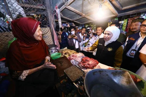 Gubernur Khofifah Pastikan Stok Bahan Pangan, Aman 