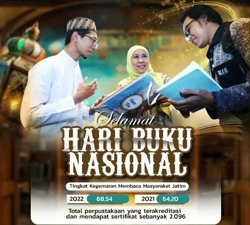 Gubernur Khofifah Dorong Minat Baca Masyarakat, Tangkis Berita Hoax