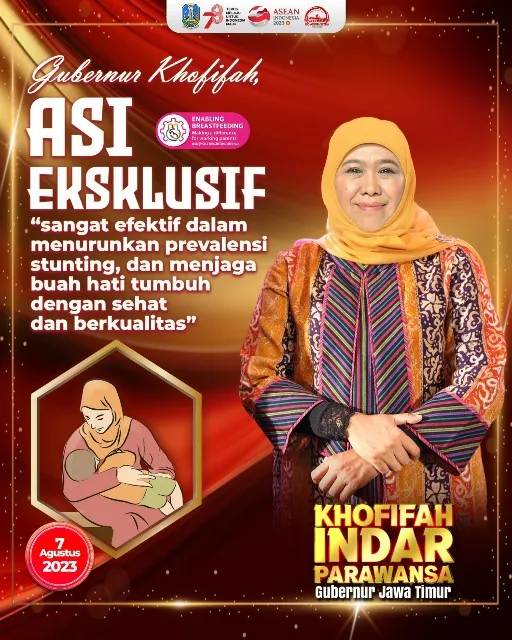 Khofifah: Beri ASI Eksklusif, Turunkan Stunting Sehatkan Buah Hati 