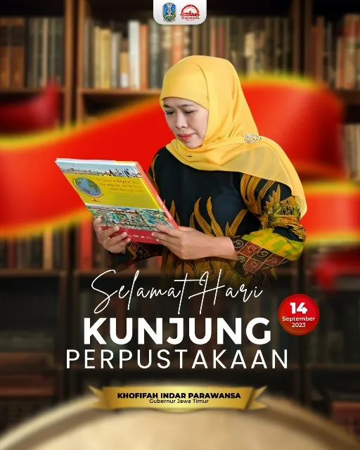 Gubernur Khofifah: Ayo Ke Perpustakaan Perkaya Wawasan dan Pengetahuan