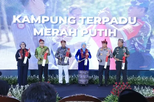 Forkopimda Jatim Luncurkan Kampung Terpadu Merah Putih