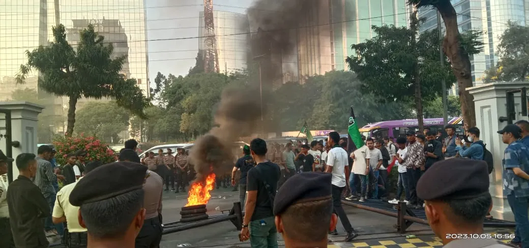 Oknum Kader HMI Diduga Demo Anarkis di Kementerian Investasi