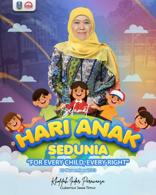 Khofifah Serukan Dunia Penuhi Hak dan Perlindungan Anak Anak Palestina
