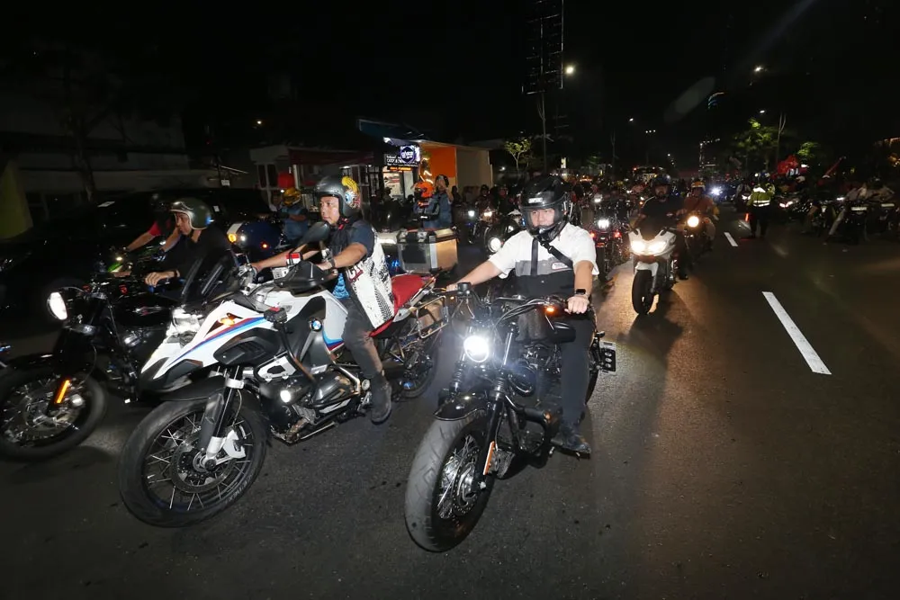  Bikers SBI Konvoi di Surabaya, Ajak Milenial Melek Politik