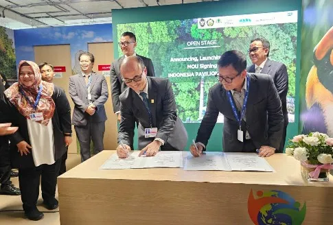 PLN NP MoU Pemanfaatan Limbah Non B3 di Gelaran Internasional COB 28