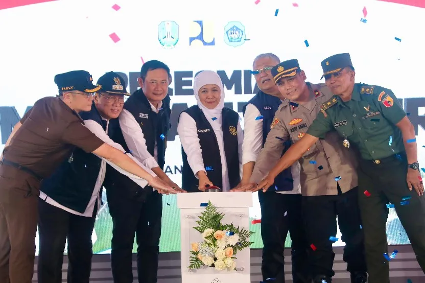 Gubernur Khofifah Resmikan Penambahan Kapasitas Pompa Pintu Air Kuro