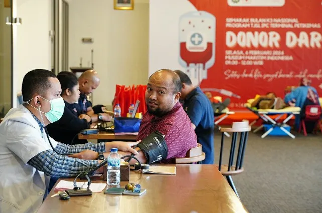 Sambut Bulan K3 Nasional, IPC TPK Gelar Donor Darah 