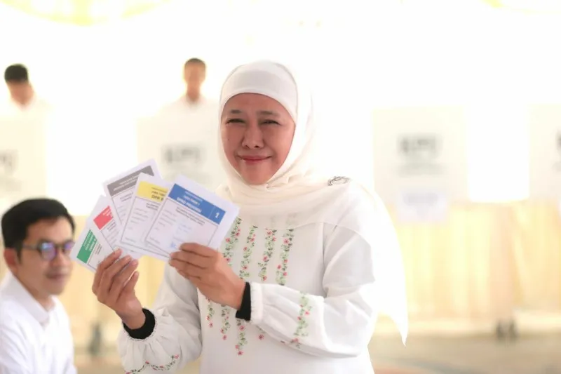 Prabowo-Gibran Menang Telak di TPS Khofifah, Jemursari Surabaya