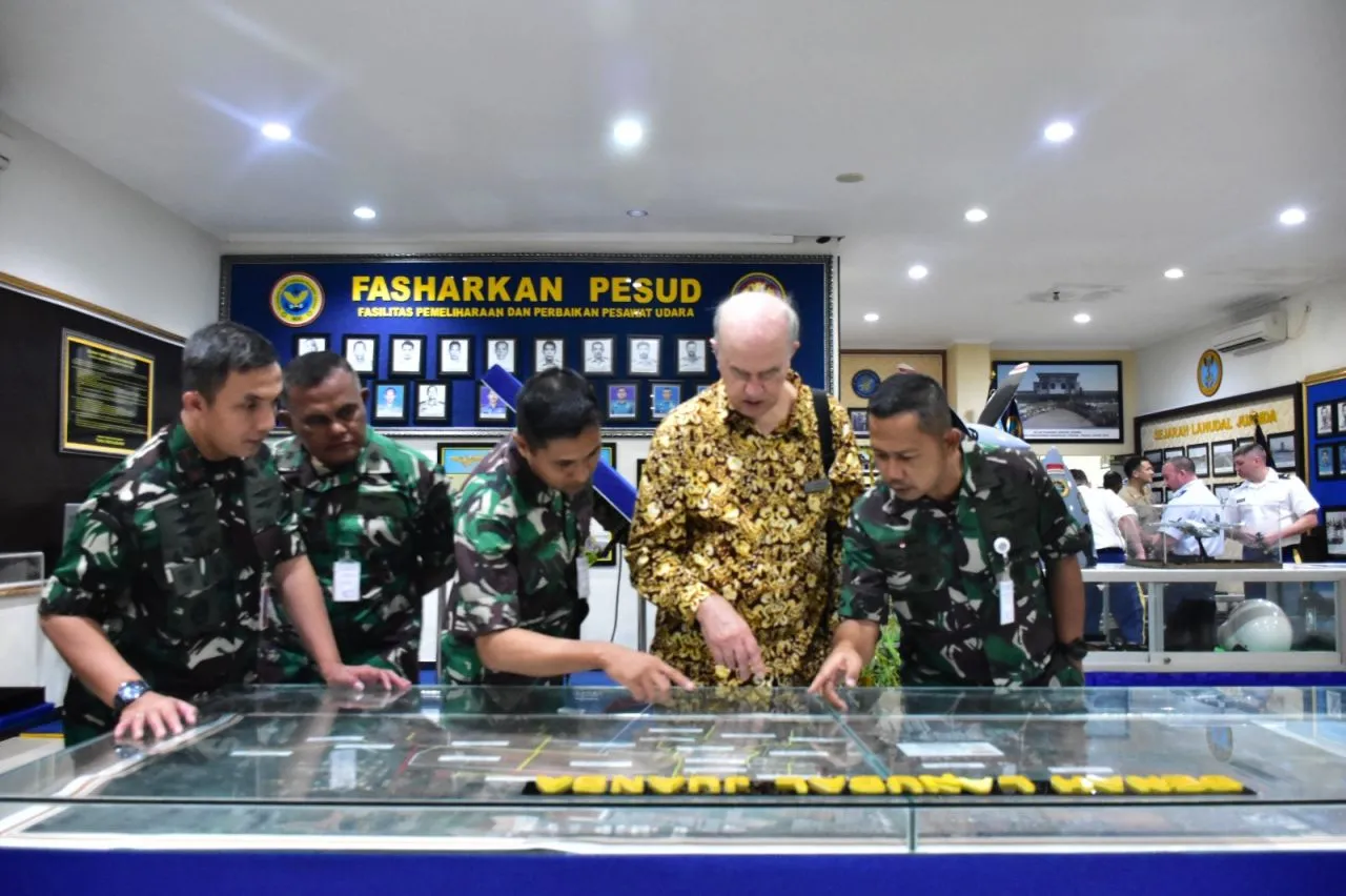 Komandan Wing Udara 2 Puspenerbal Terima Delegasi U.S.A.F Air War College