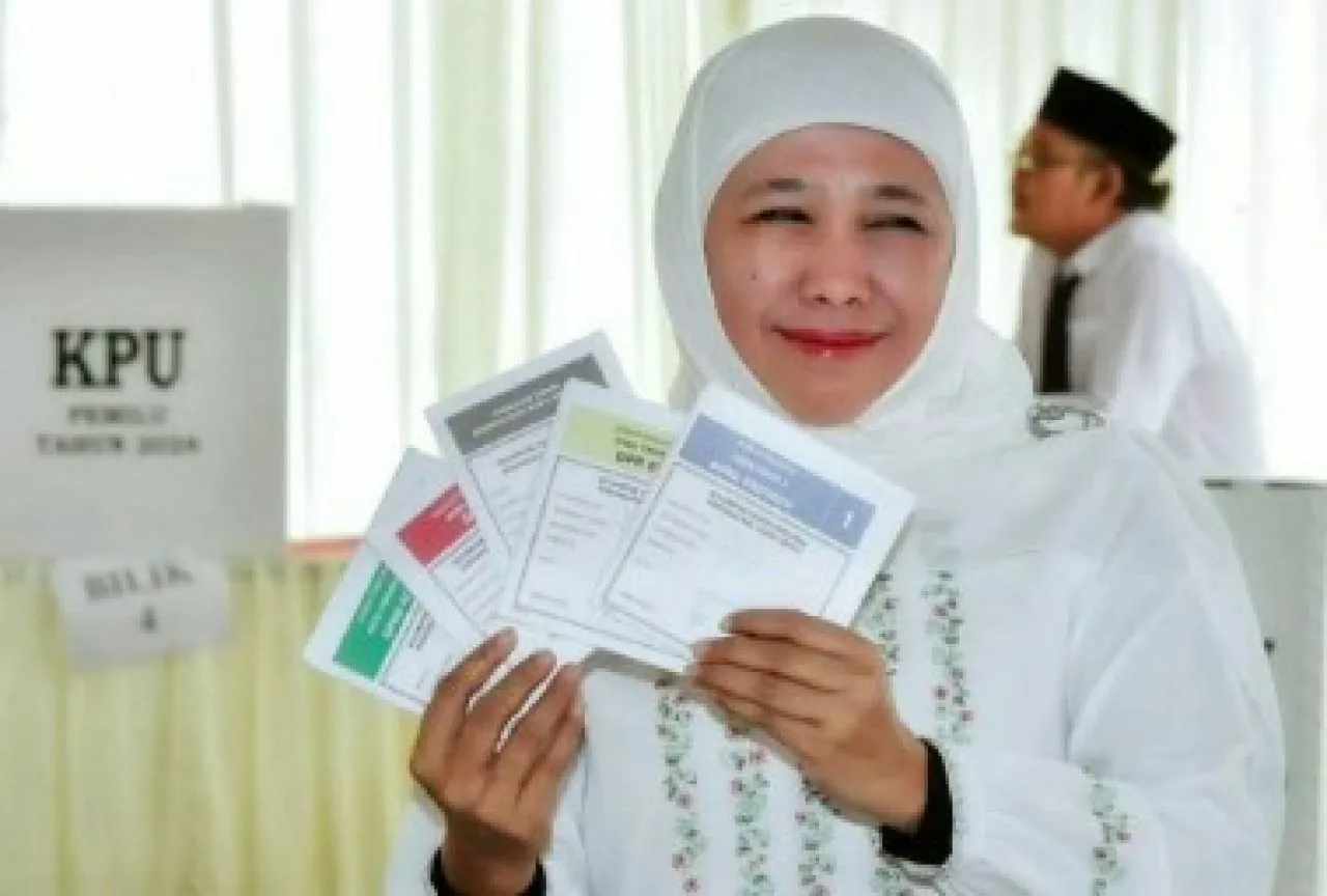 Khofifah: Di Pemilu 2024, Partisipasi Warga Jatim Tembus Diatas 82 Persen 