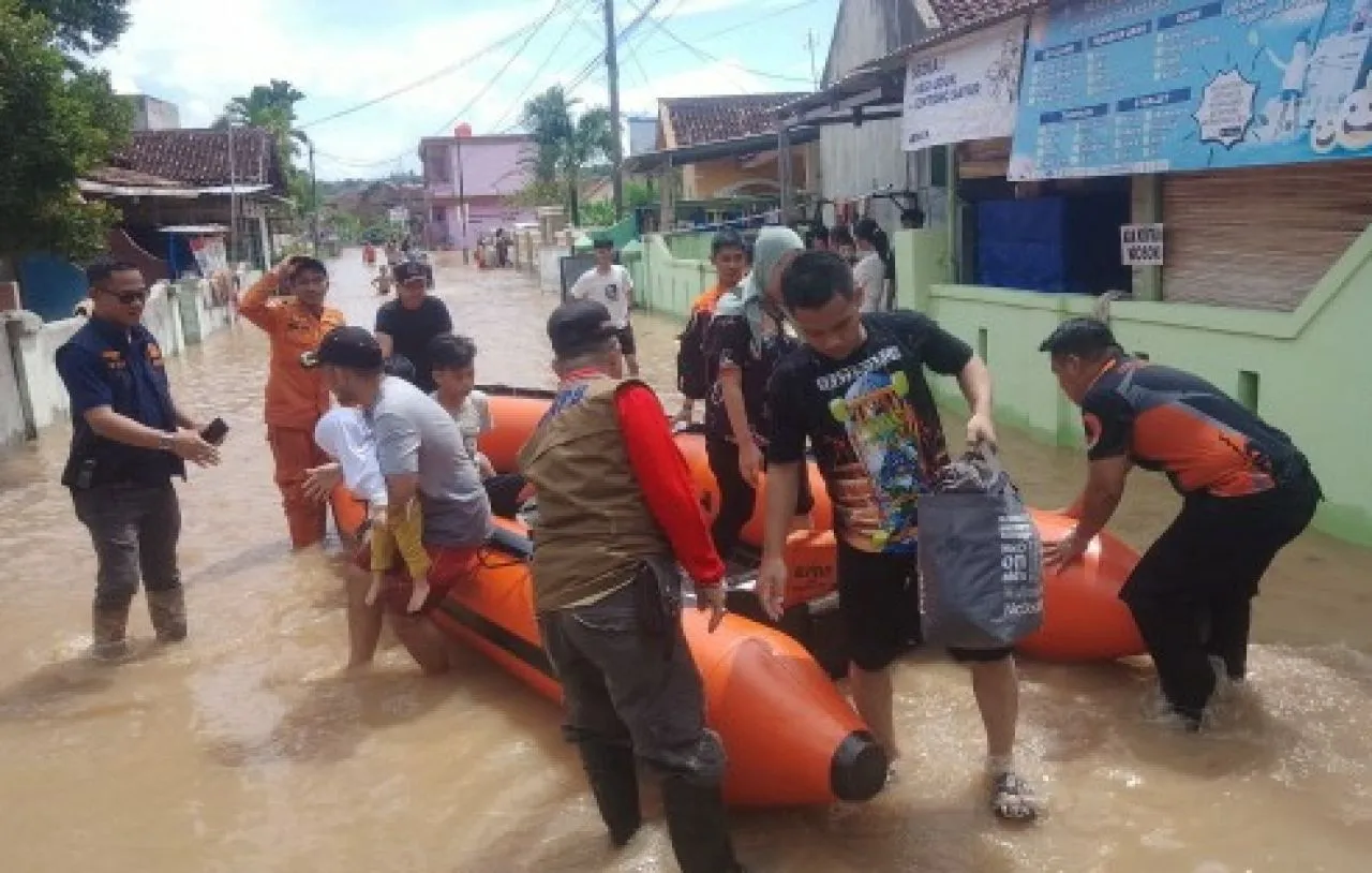 Di Kota Bandar Lampung, Ratusan Rumah Terendam Banjir