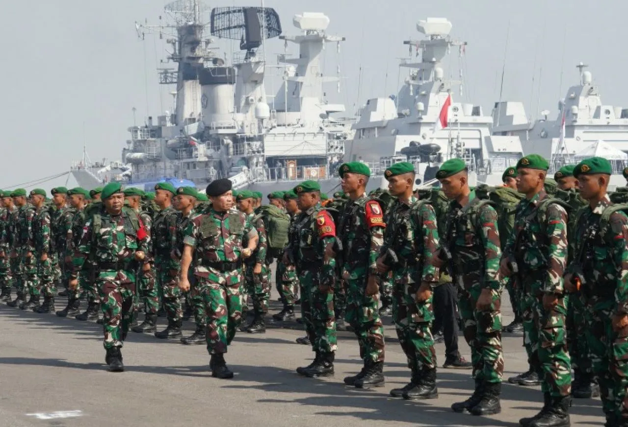 Satgas Pamtas Yon Zipur 5/ABW RI- Malaysia Diberangkatkan