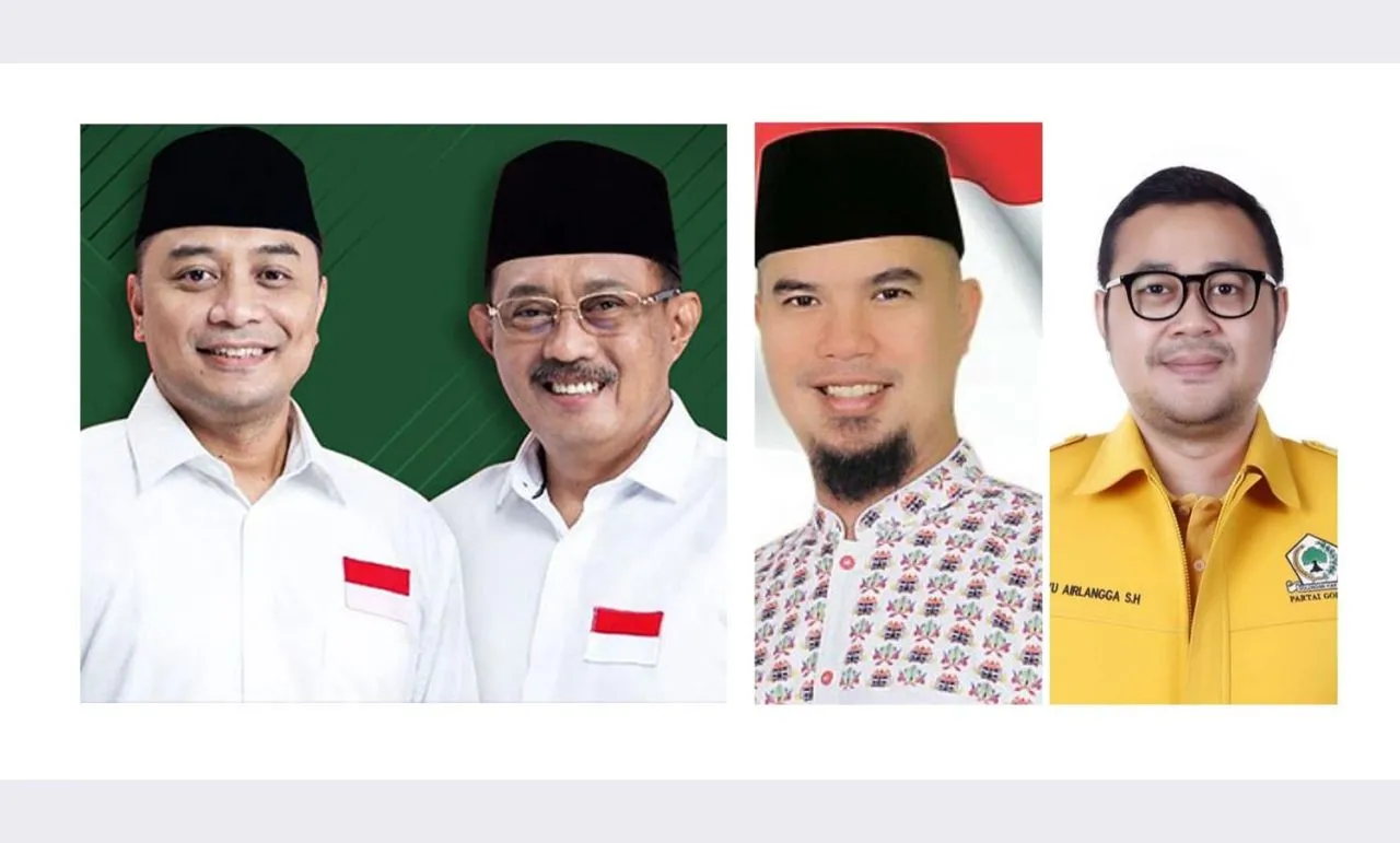 Hasil Survei Pasangan Eri-Armuji dan Ahmad Dhani-Bayu Airlangga di Pilwali Surabaya 2024