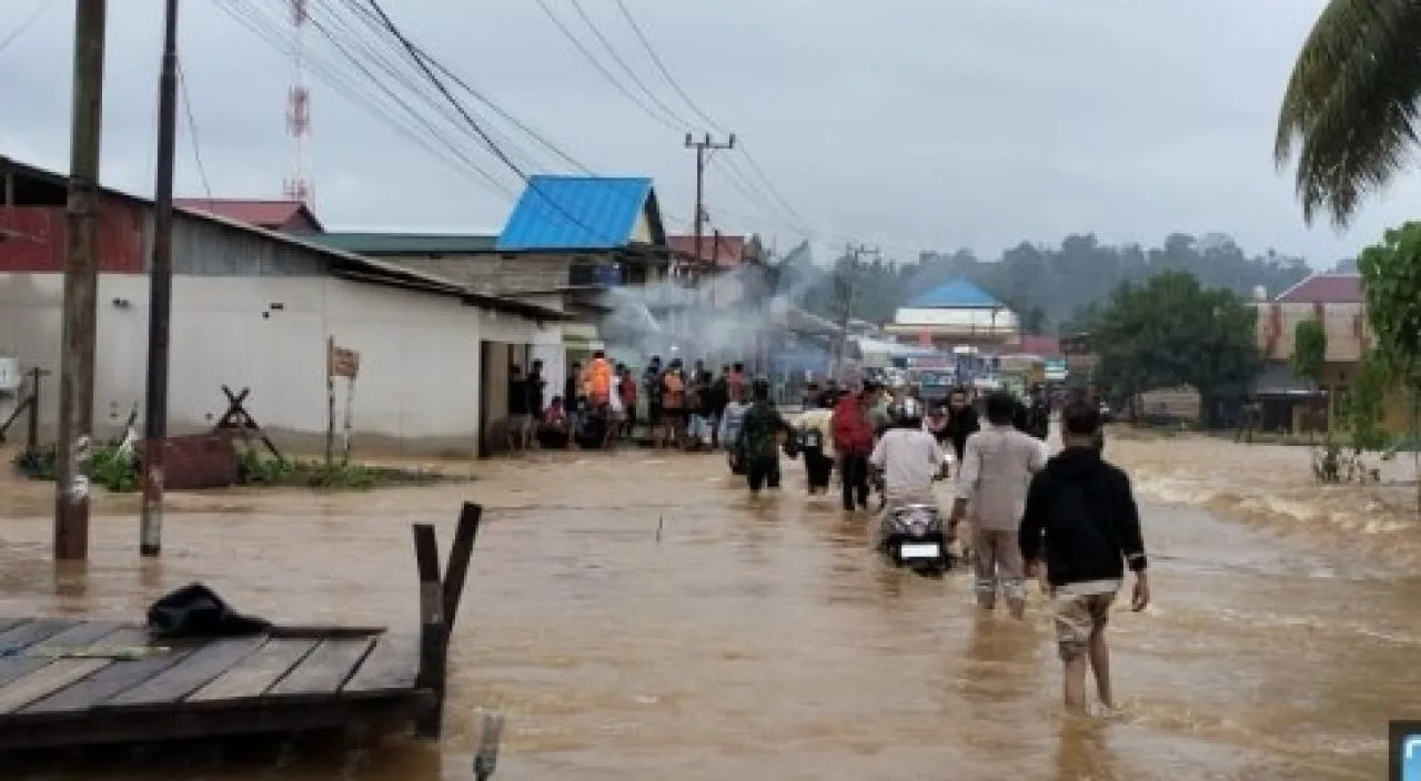Kali Kobe Meluap, Satu Desa di Halmahera Tengah Terendam Banjir