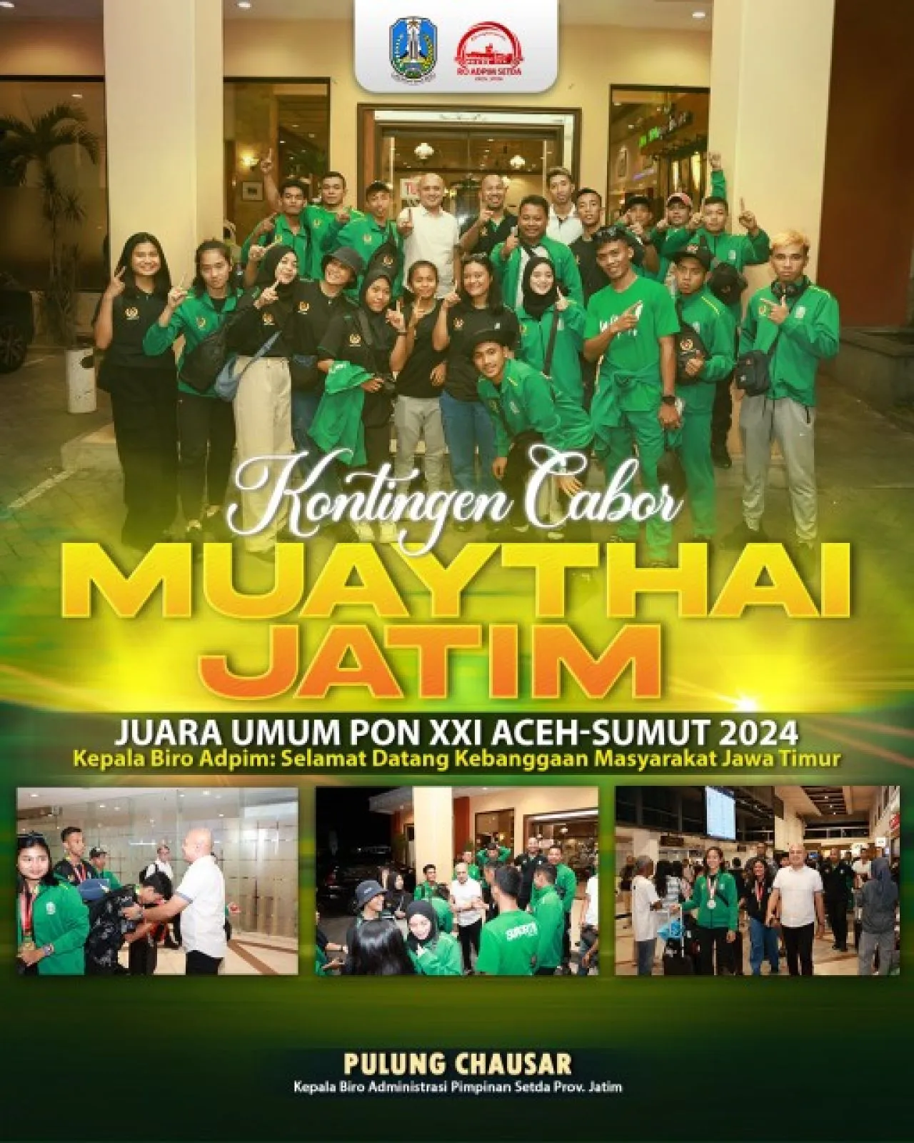 Kontingen Cabor Muaythai Jatim Juara Umum PON XXI Aceh-Sumut
