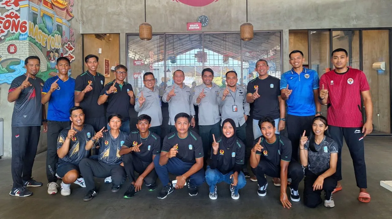 Dukung Prestasi Ajang PON XXI, BPBD Jatim Gelar Silaturrahmi dengan Kontingen Tim Bola Voli Pantai