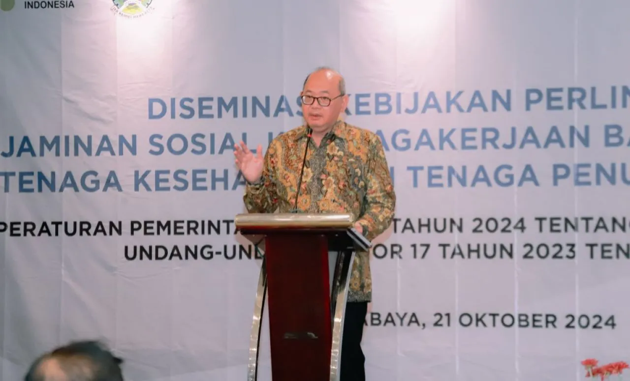 Pj. Sekdaprov Jatim Dorong Peningkatan Perlindungan Jaminan Sosial Ketenagakerjaan di Semua Sektor