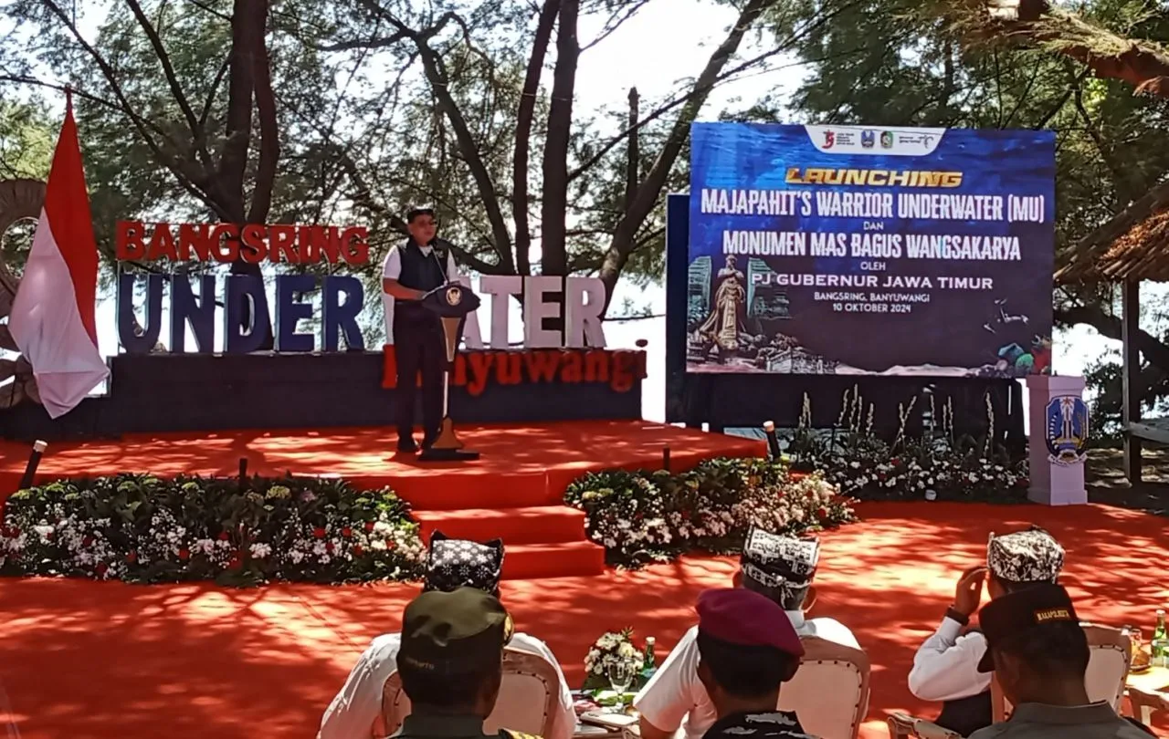 Pj. Gubernur Jatim Adhy Karyono Meresmikan Majapahit Warriors Underwater di Bangsring Banyuwangi