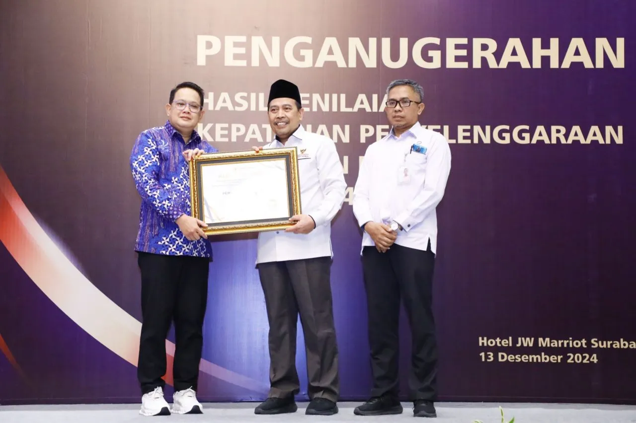 Pemprov Jatim Terima Penghargaan Predikat Kepatuhan dari Ombudsman RI, Skor 92,08 Kualitas Tertinggi