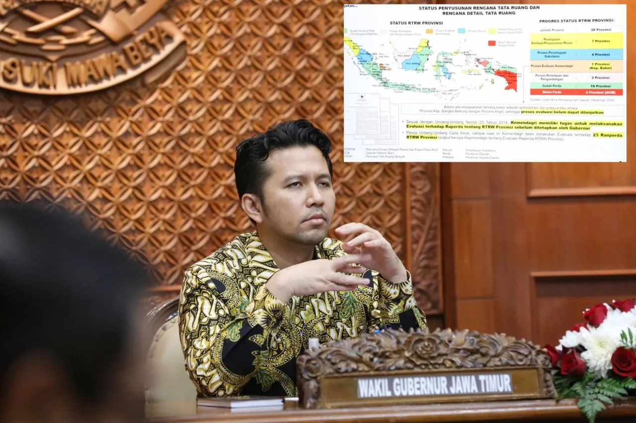 Wagub Emil Sebut MoU 5 Kementerian/Lembaga Jadi Pendorong Penyelesaian RDTR di Jatim