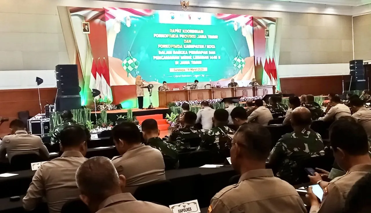 Gubernur Khofifah Bersama Forkopimda  Pastikan Mudik Lebaran 2025 di Jatim Lancar