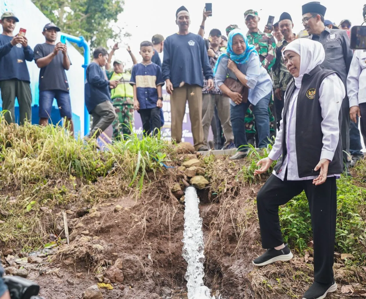 Gubernur Khofifah Resmikan SPAM Singosari, Warga Terbebas dari Krisis Air Bersih Saat Kemarau
