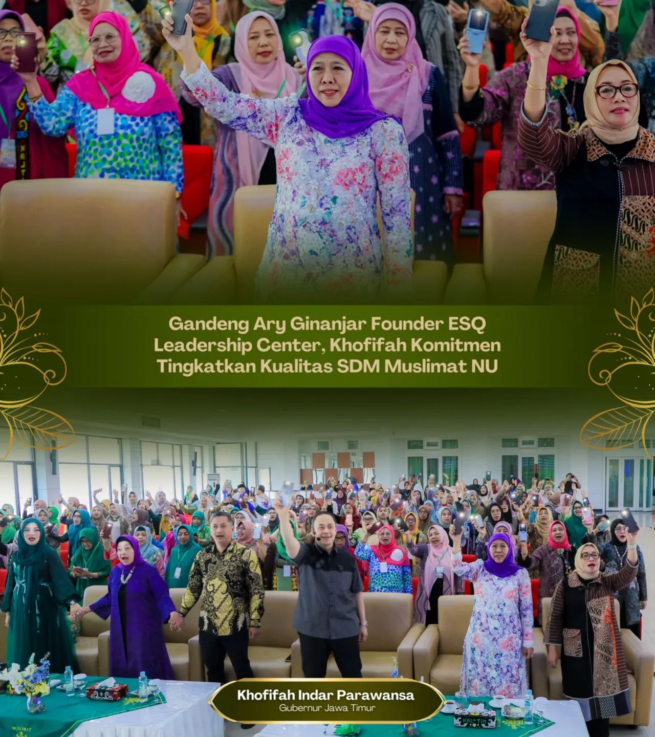 Khofifah Minta Kader Muslimat NU Jadi Motor Organisasi yang Adaptif, Dinamis dan Profesional