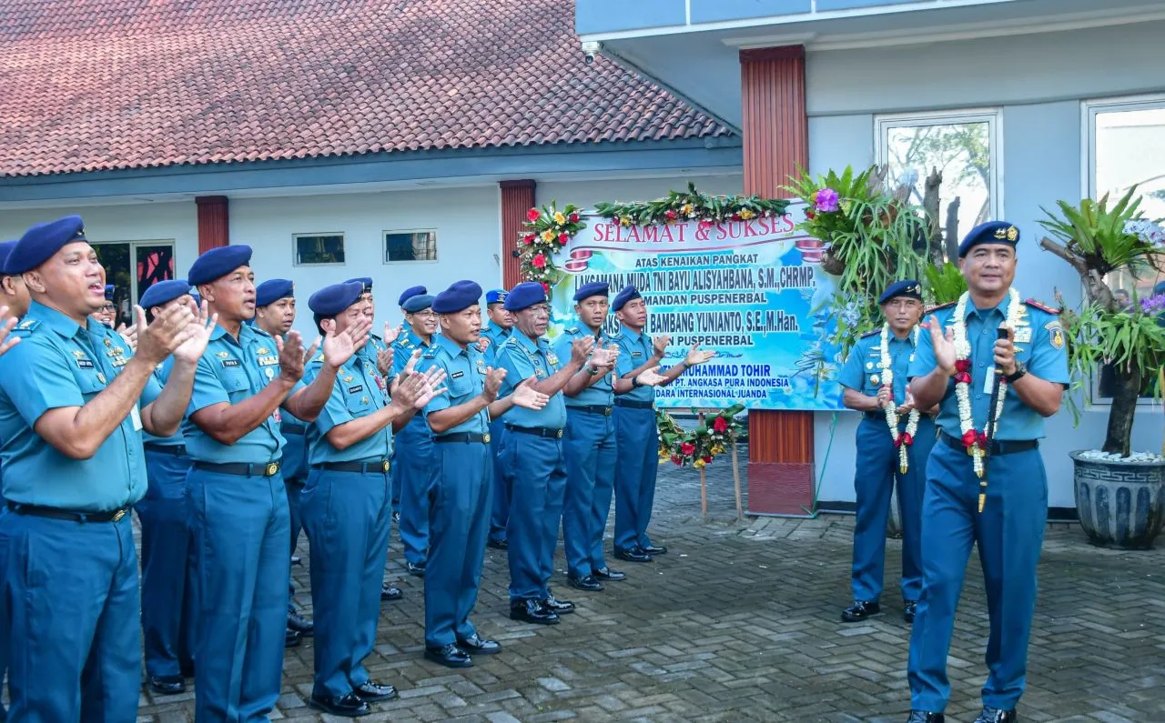 Sambut Komandan dan Wadan Puspenerbal Baru, Masuk Kantor Pasca Kenaikan Pangkat