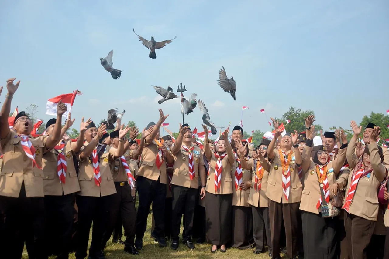 Kemeriahan Upacara Peringatan Hari Pramuka ke-64 dan Jambore Cabang Sidoarjo Tahun 2025