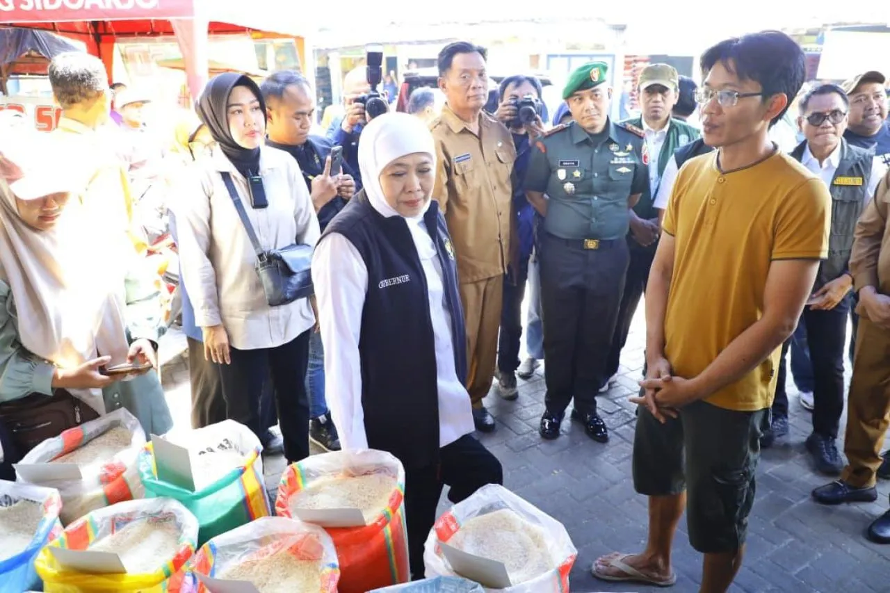 Respon Kenaikan Harga Beras Gubernur Jatim Minta Bupati Sidoarjo Koordinasi dengan Bulog