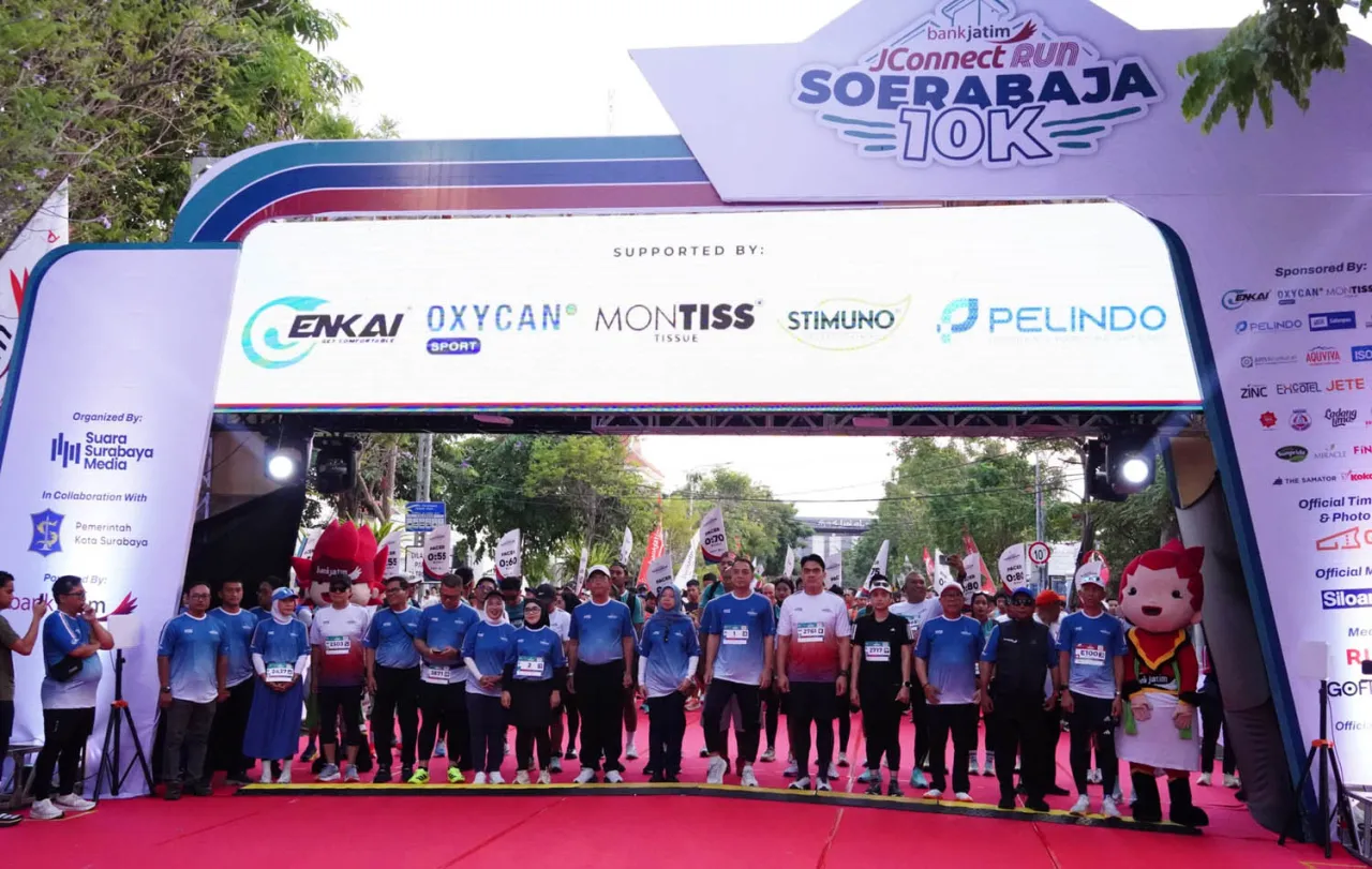Sukses! Lebih Dari 3.000 Pelari Meriahkan Bank Jatim JConnect Run Soerabaja 10K