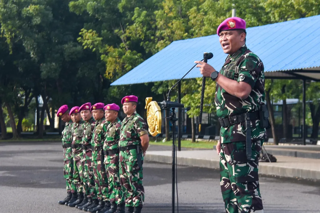 Brigif 2 Marinir Gelar Apel Gabungan Jelang Pengamanan Natal dan Tahun Baru