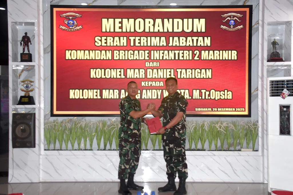 Memorandum Sertijab Danbrigif 2 Marinir Jadi Awal Rangkaian Pergantian Kepemimpinan