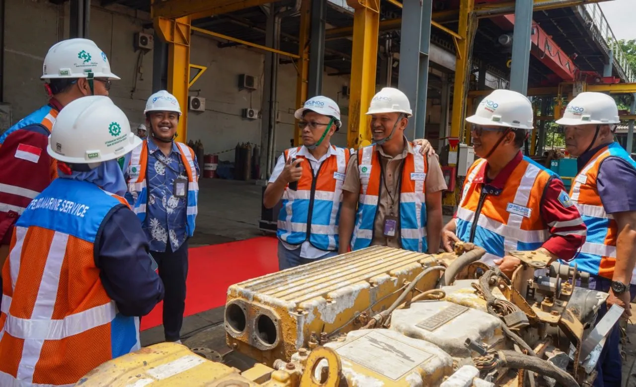 Sambut HUT ke-14, Pelindo Marine Hibahkan Mesin Kapal untuk 3 SMK, Dukung Asta Cita
