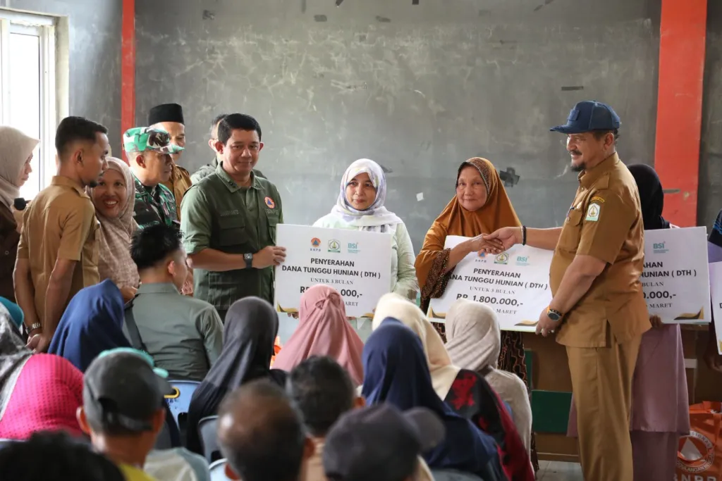 BNPB Salurkan Dana Tunggu Hunian 259 KK Warga Kecamatan Rantau Aceh Tamiang