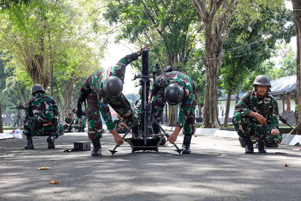 Prajurit Yonif 3 Marinir Asah Naluri Tempur Lewat Latihan GMUK, Mortir 81 mm dan Drone