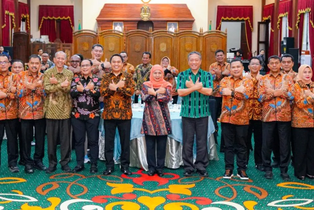 Gubernur Khofifah Terima Peserta Kepemimpinan Nasional PKN I Angkatan LXVI di Grahadi