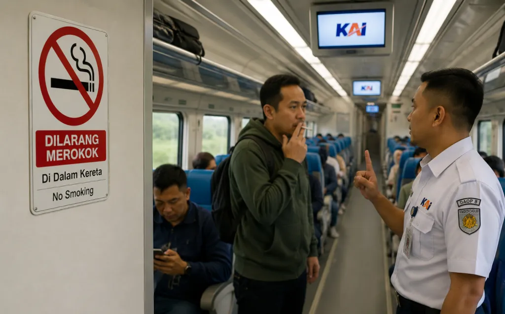 KAI Daop 8 Surabaya Turunkan 68 Penumpang Perokok Sepanjang 2026