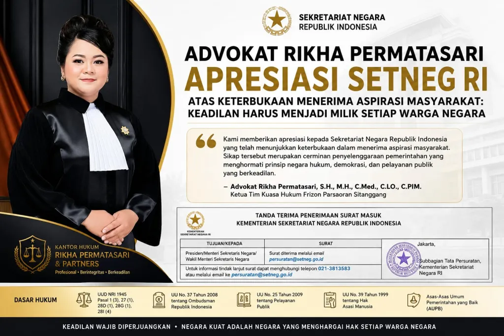 Advokat Rikha Permatasari: Negara Hukum Tidak Boleh Menggantikan Verifikasi dengan Asumsi