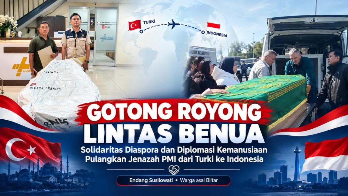 Solidaritas Diaspora Bantu Pemulangan Jenazah PMI Blitar dari Turki