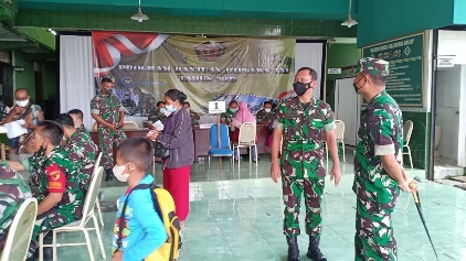 Kodim 0830 Surabaya Utara Gelar Karya Bhakti TNI Satkowil Semester II 